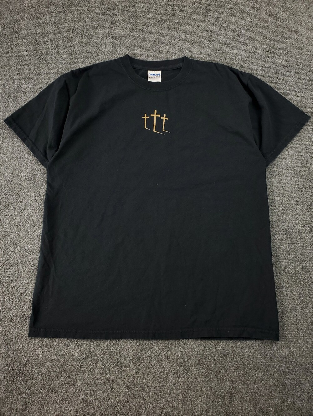 Vintage Y2K Jesus T Shirt Medium Double Sided Graphic Religious Crucifixion Tee
